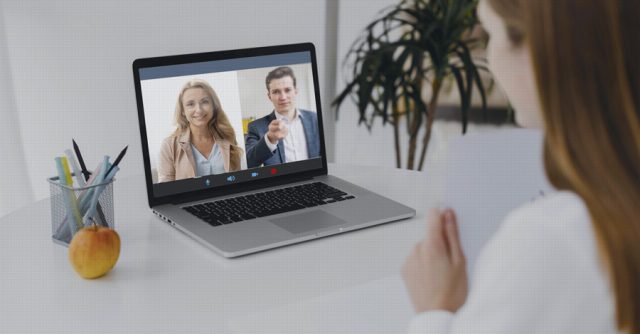 job candidate being interviewed