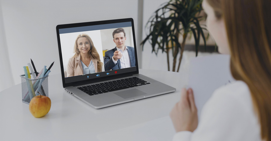 job candidate being interviewed