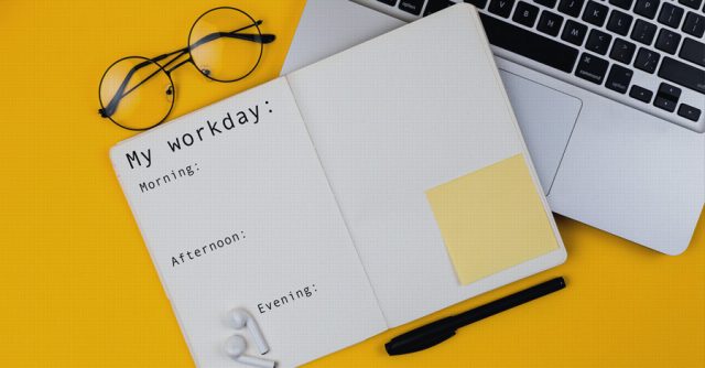 Schedule to plan PhD workday