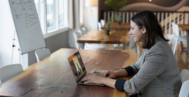 person attending virtual interview